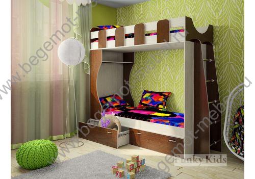 Двухъярусная кровать Фанки Кидз 5 для двоих детей 