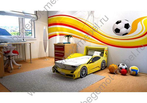 Кровать машина Феррари Ferrari Престиж + ортопедическая решетка.