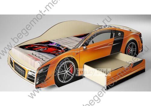 Машина в виде кровати Ауди - цвет оранжевый