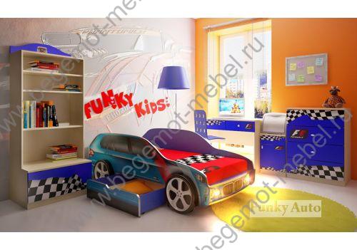 Комплект 2 детской мебели Фанки Авто + кровать БМВ Х5 со спальным местом 170х80см