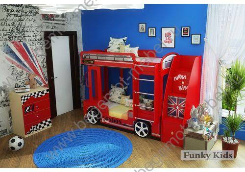 Детская мебель Фанки Авто + Автобус Лондон 