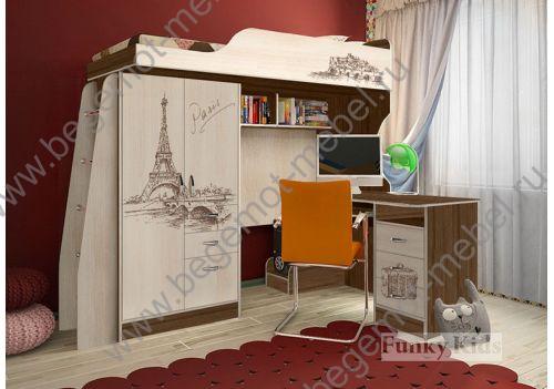 кровать-чердак и письменный стол Тревел 