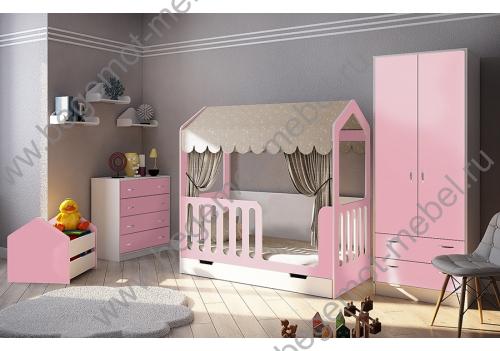 Готовая комната Домик Сказка в розовом цвете 