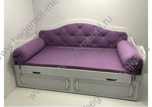 Кровать-диван Ноктюрн для детей с мягкой спинкой 