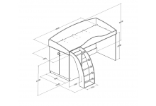 Кровать чердак Соня 1 схема с размерами