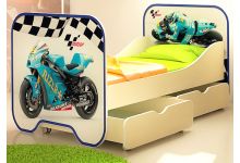 мотогонки для детей, кровать детская