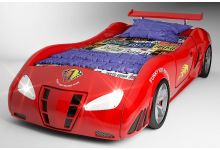 Детская кровать в виде машины Энзо, цвет красный