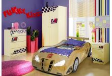 Детская кровать машина Фанки Энзо + шкаф ФА -Ш3+ комод ФА-К1 + тумба ФА-Т5 Фанки Авто