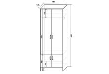 двухдверный шкаф Фанки Кидз - схема и размеры 