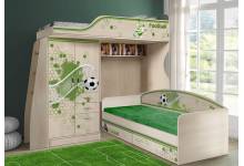 Детская кровать чердак ФУТ-4 серии Футбол Фанки Кидз для двоих детей
