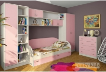 Детская мебель Фанки Кидз для девочек в розовом цвете 