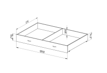 Ящик для кровати Толедо 1 схема с размерами