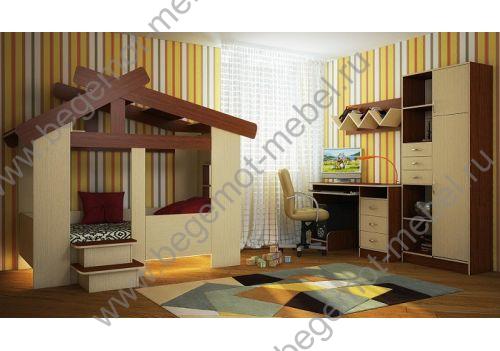 домик для детей кровать и игровой модуль
