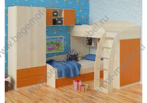 Детская двухъярусная кровать Соня-1, Соня-2 и Соня-3 - мебель для двоих детей.
