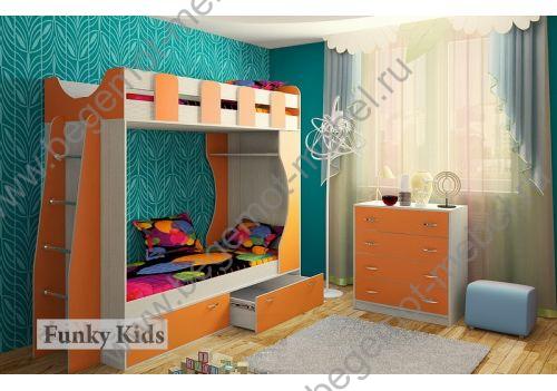 Комплект мебели Фанки Кидз 5 для двоих детей и комод