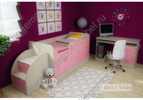 детская мебель фанки кидз сосна лоредо розовый