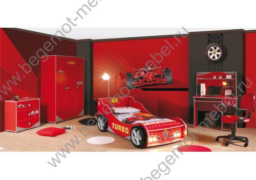 Кровать машина Турбо ред Turbo red от фабрики Калимера