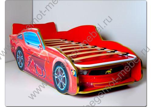 Кровать в виде машины Мустанг Люкс ViVera (с подъемной ортопедической решеткой)