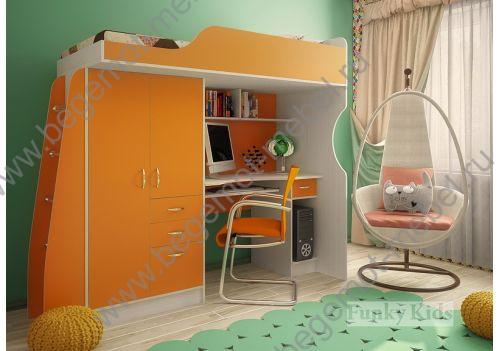 Детская мебель Фанки Кидз-4 корпус сосна лоредо фасад оранж