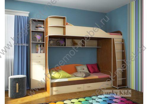Двухъярусная кровать Фанки Кидз 12 для двоих детей