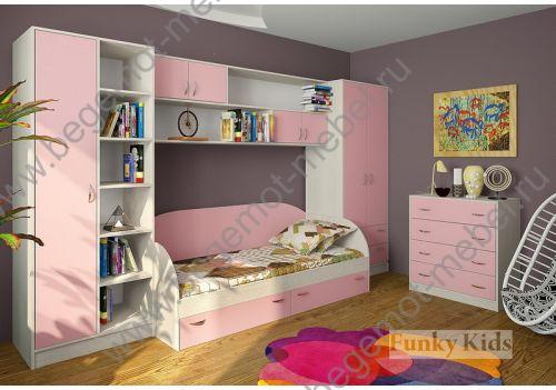 Детская комната Фанки Кидз корпус сосна лоредо фасад розовый