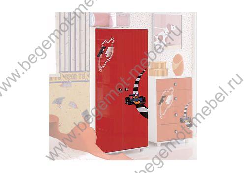  Двухдверный шкаф F1 Milli Willi (красный) арт.R07