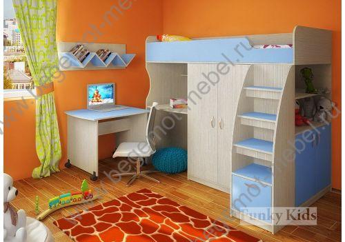 Мебель для мальчикоф Фанки Кидз 18 сосна лоредо -голубой
