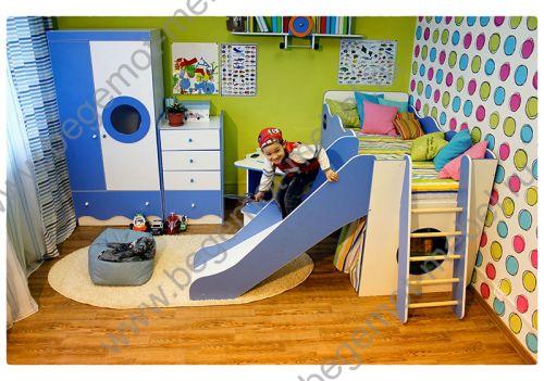 готовый комплект деткой мебели Морячок для мальчиков 