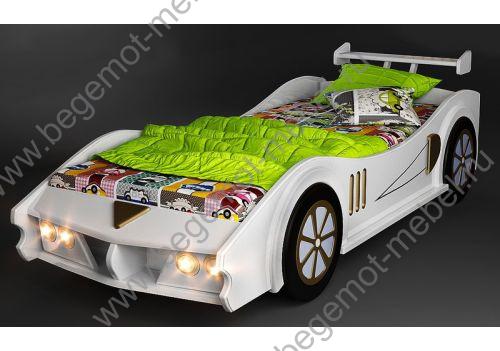 Кровать в форме машины Макларен цвет белый