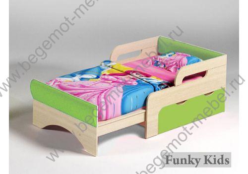 детская кровать раздижная Вырастайка с ящиком для белья 