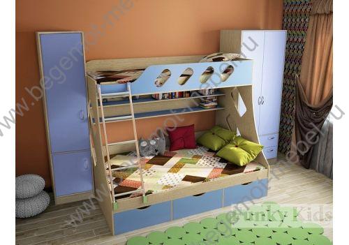 Кровать Фанки Кидз 16 + мебель серии Фанки Кидз СВ