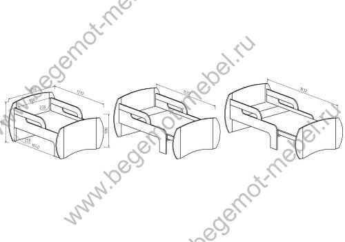 схема трех кроватей Вырастайка модель 3