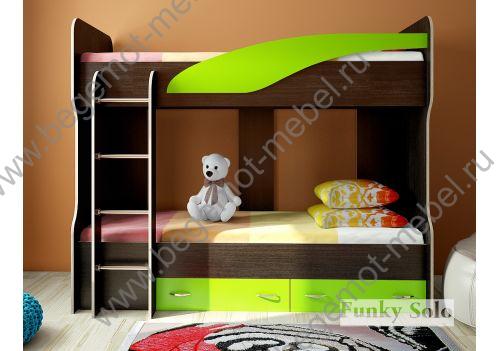 Двухъярусная кровать Фанки Соло 4 в детскую комнату