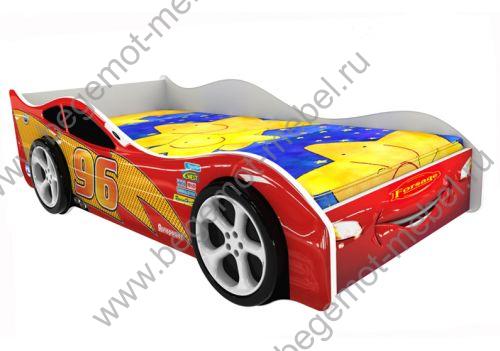 Кровать в форме машины Домико-Молния 3Д