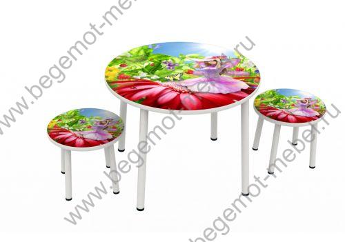Набор мебели для девочек Домико (столик + 2 стульчика)