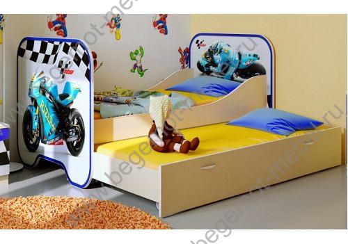 детская кровать для малышей и выдвижной модуль