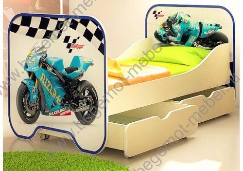 мотогонки для детей, кровать детская