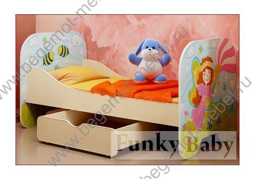 кровать детская с ящиком для белья