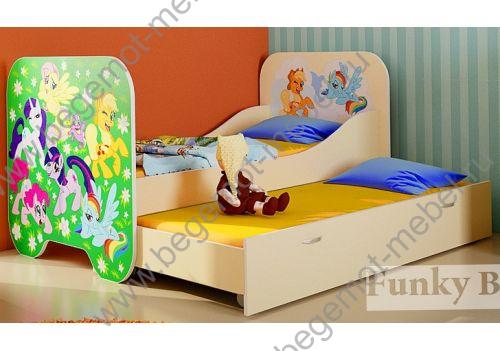 кровать детская с выдвижной нижней кроватью