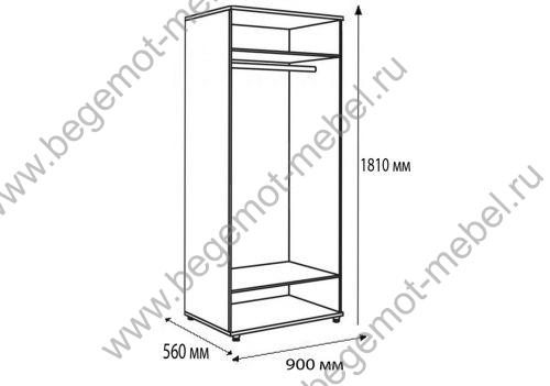 шкаф-гардероб Фанки Авто ФА-Ш3: схема и размеры 