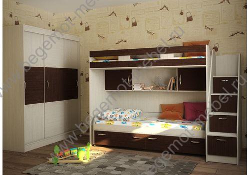 Комплект детской мебели Фанки Кидз 22 с модулями СВ