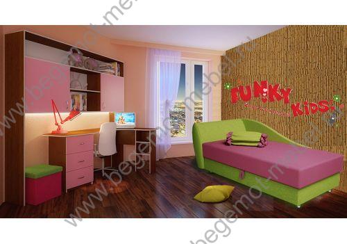 Детская мебель Фанки Кидз и кушетка Свит (розовый цвет)