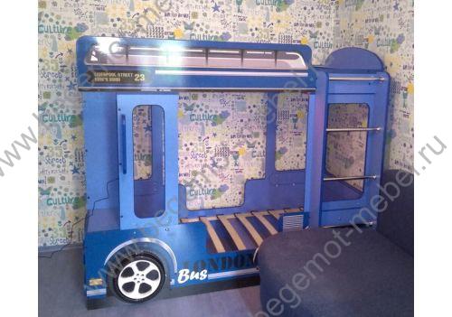 Автобус Лондон для детей двухъярусная кровать 