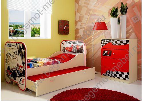 Кровать с дополнительным спальным местом Фанки Беби Формула 1