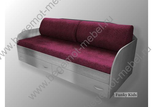 Две диванные подушки и покрывало Фанки Кидз. Цвет - бордо