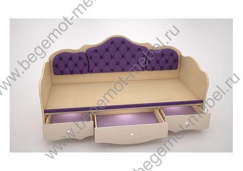 кровать с выдвижными ящиками Гламур Украина  камни Сваровский