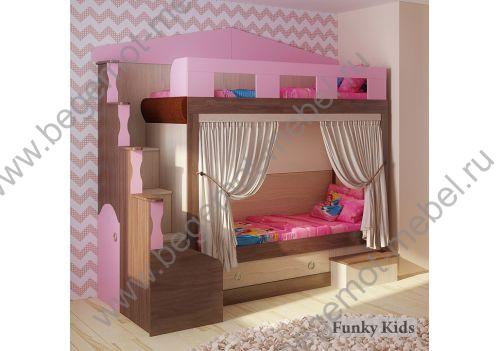 Двухъярусная кровать Фанки Хоум серии Домик для детей