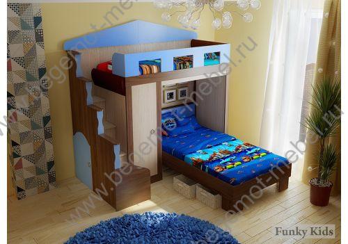 Детская кровать для двоих детей Фанки Хоум 