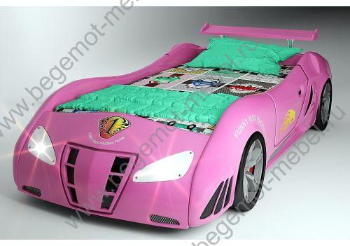 Кровать машина Фанки Энзо для девочек, цвет розовый 