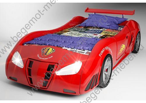 Детская кровать в виде машины Энзо, цвет красный